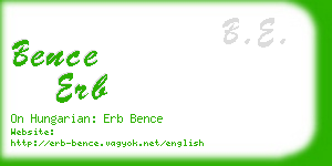 bence erb business card